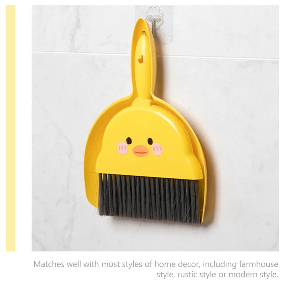 2 Sets Mini Broom Child Pupils Small Duster and Pan Table Brush for Crumbs