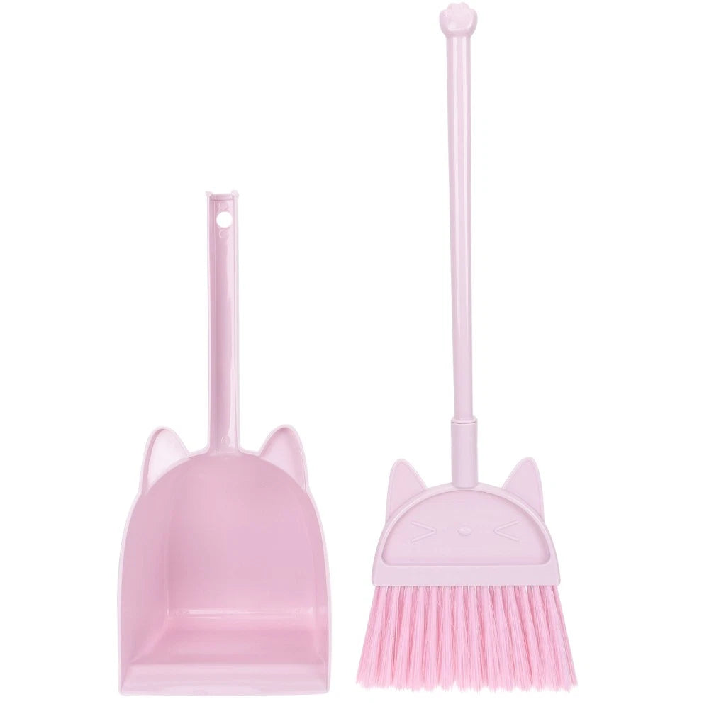 Children's Broom Set Small Dust Pan Kids Cleaning Girls Mini Brooms for