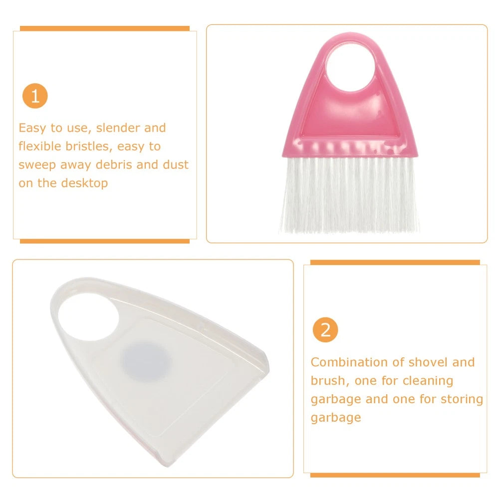 2 Sets Cleaning and Sweeping Dad Bridegroom Small Broom Dust Pan