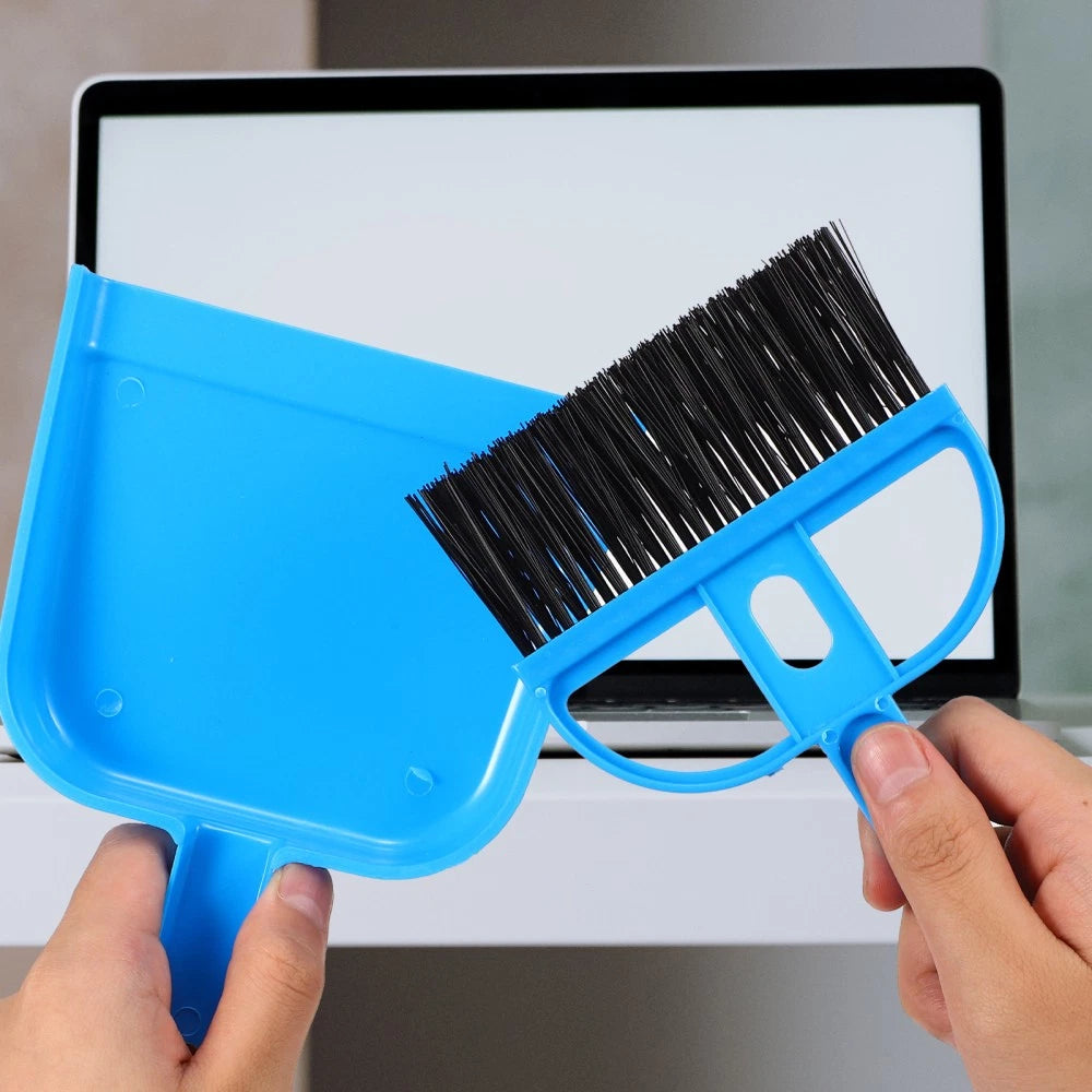 3 Sets Of Desktop Handheld Cleaning Tools Small Dustpans Brooms