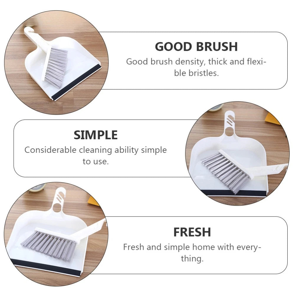 2 Sets Kitchen Cleaning Mini Dustpan and Brush Broom Child Tools
