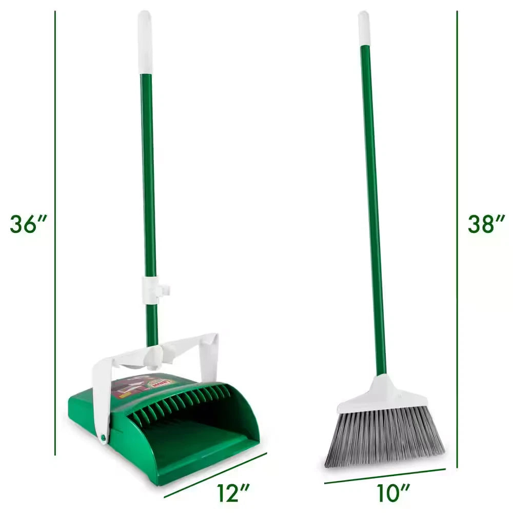 12 In. Lobby Broom and Dust Pan Set (2-Pack)