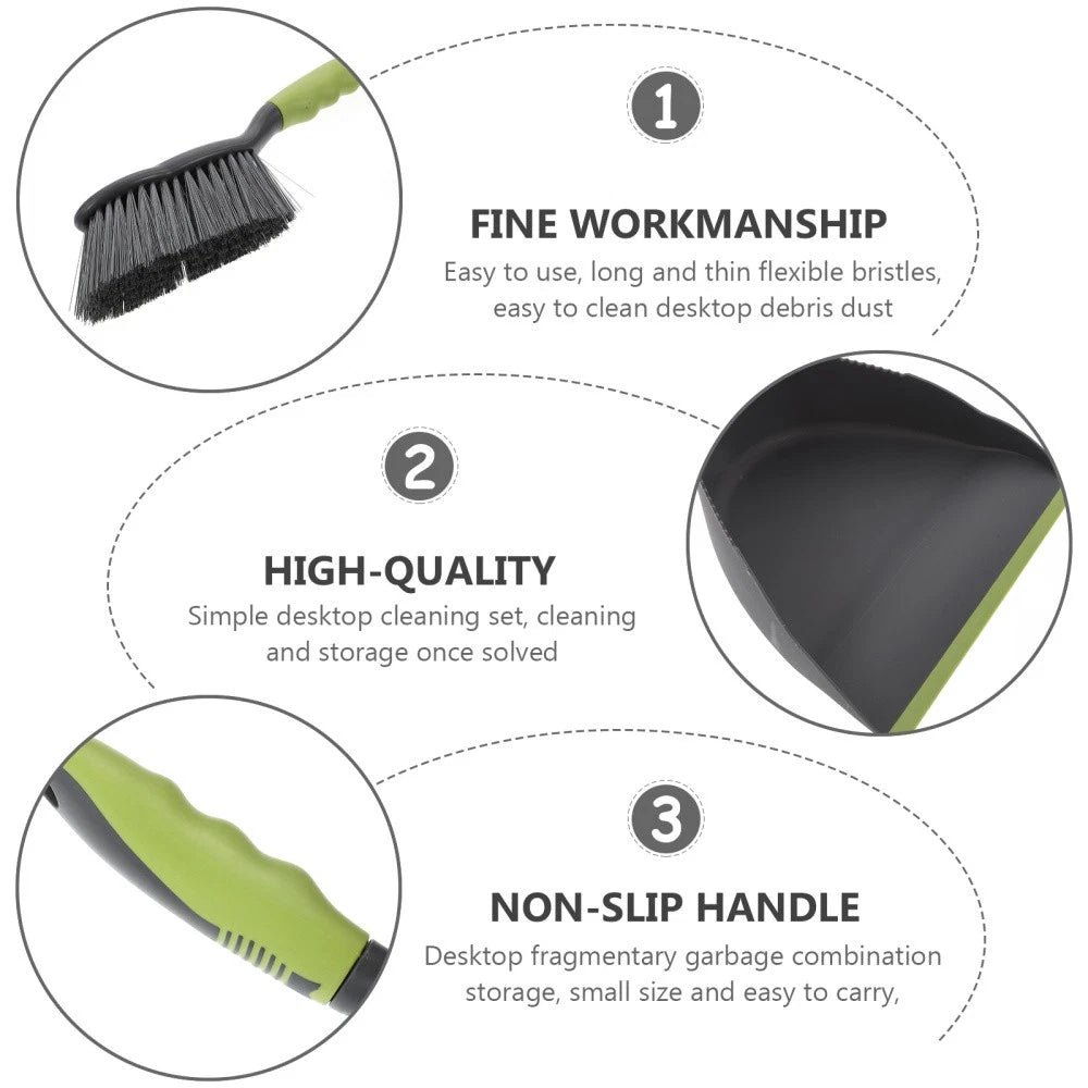 1 Set of Mini Cleaning Broom and Dustpan Household Garbage Cleaning Tool