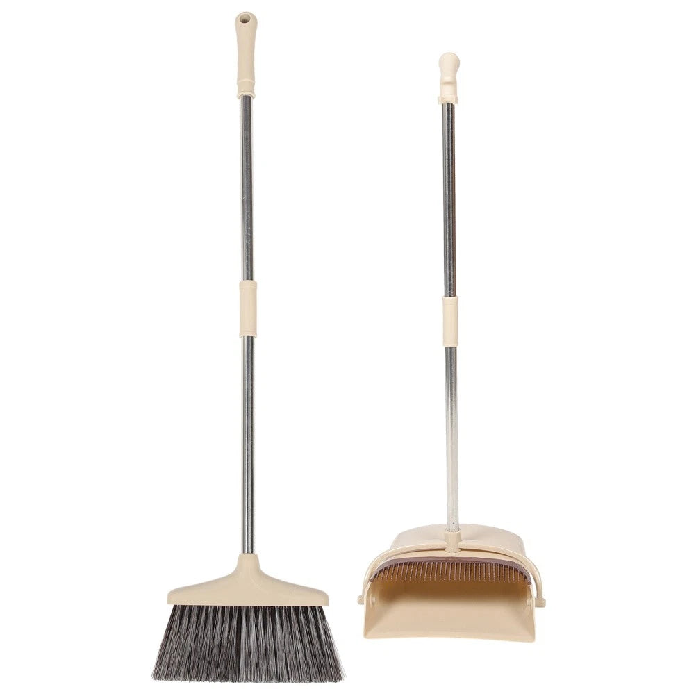 Broom Dustpan Set Washable Duster and Office Plastic Floor Sweeper