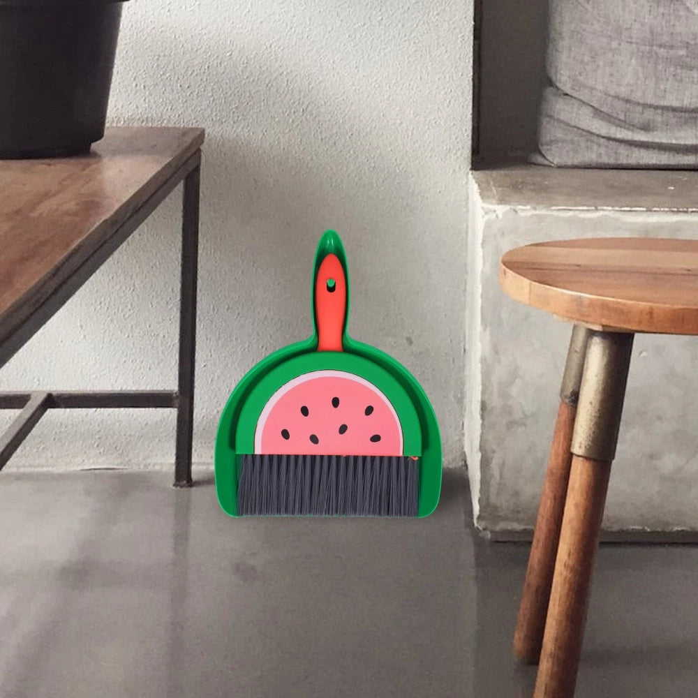 Mini Broom Set Child Dad Desktop Small Dustpan and Brush Long Handle