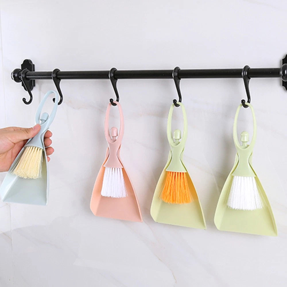 4 Sets Mini Broom Toddler and Dustpan Household Brooms Cleaning Brushes for