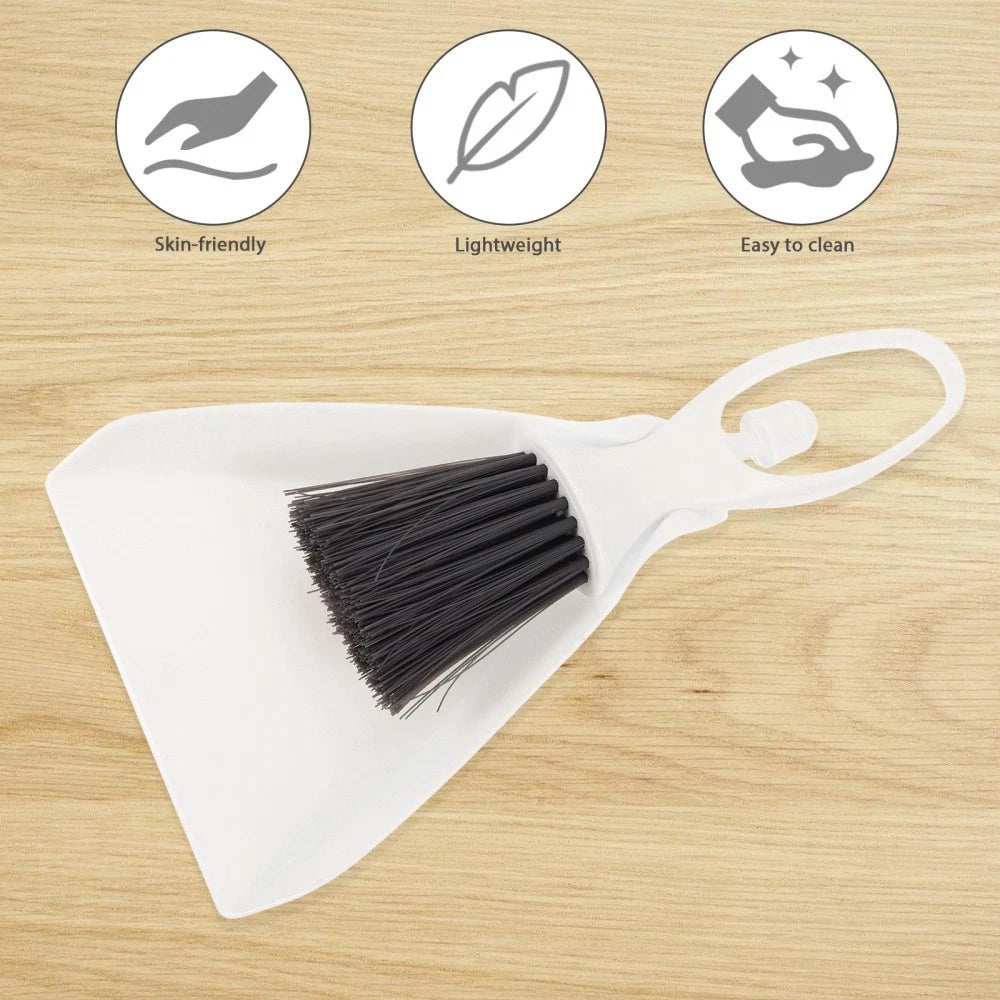 Cleaning Tool Set Small Dust Pan and Brush Broom with Hamster Cage Accessories