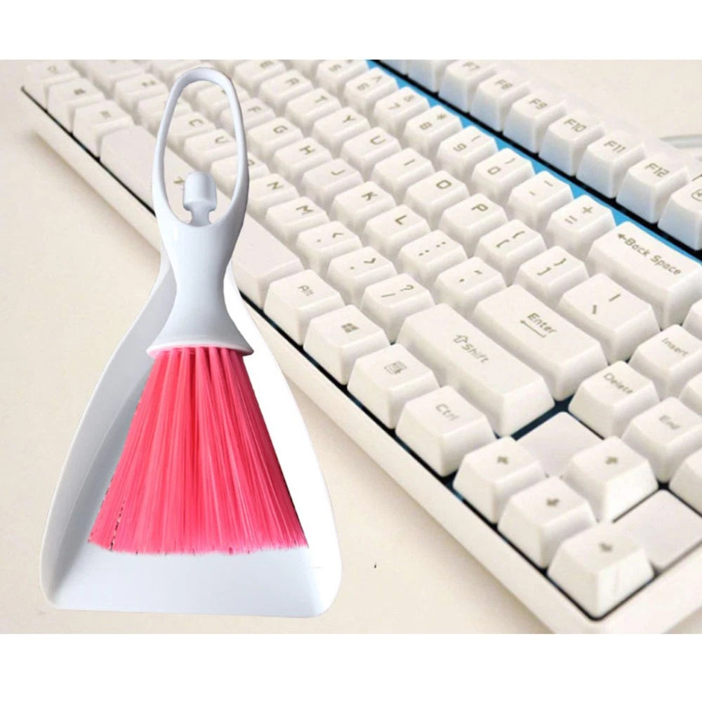2 Sets Desktop Broom Mini Cleaning Brush Portable Dustpan Tools Cleaner