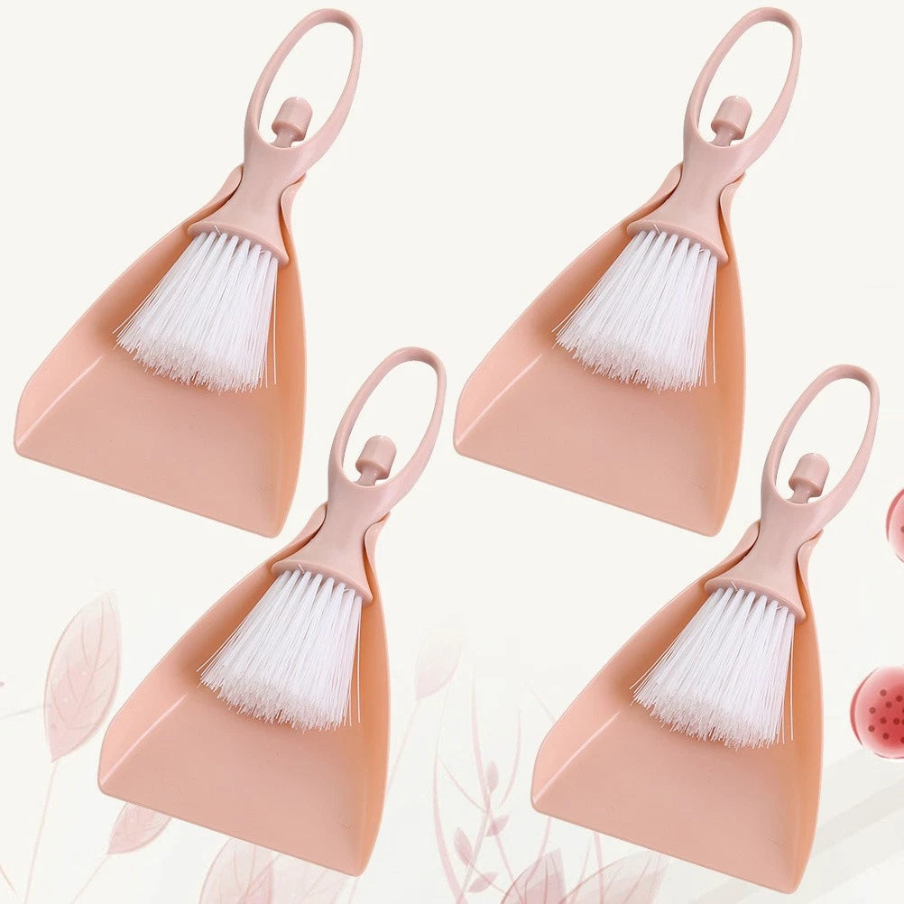 4 Sets Mini Broom Desktop Small Dustpan Toddler Cleaning Supplies