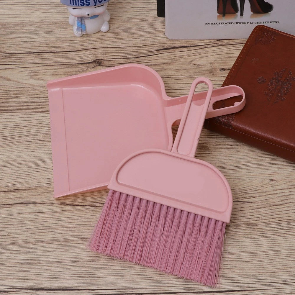 Mini Broom Dustpan Set Desktop Cleaning Brush Tools for Housekeeping