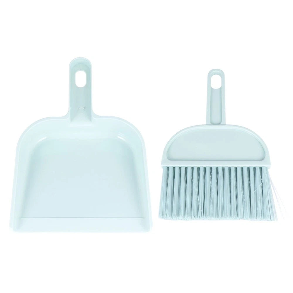 2 Sets Mini Dustpan Broom Small Brush Pet Cage Cleaning Supplies