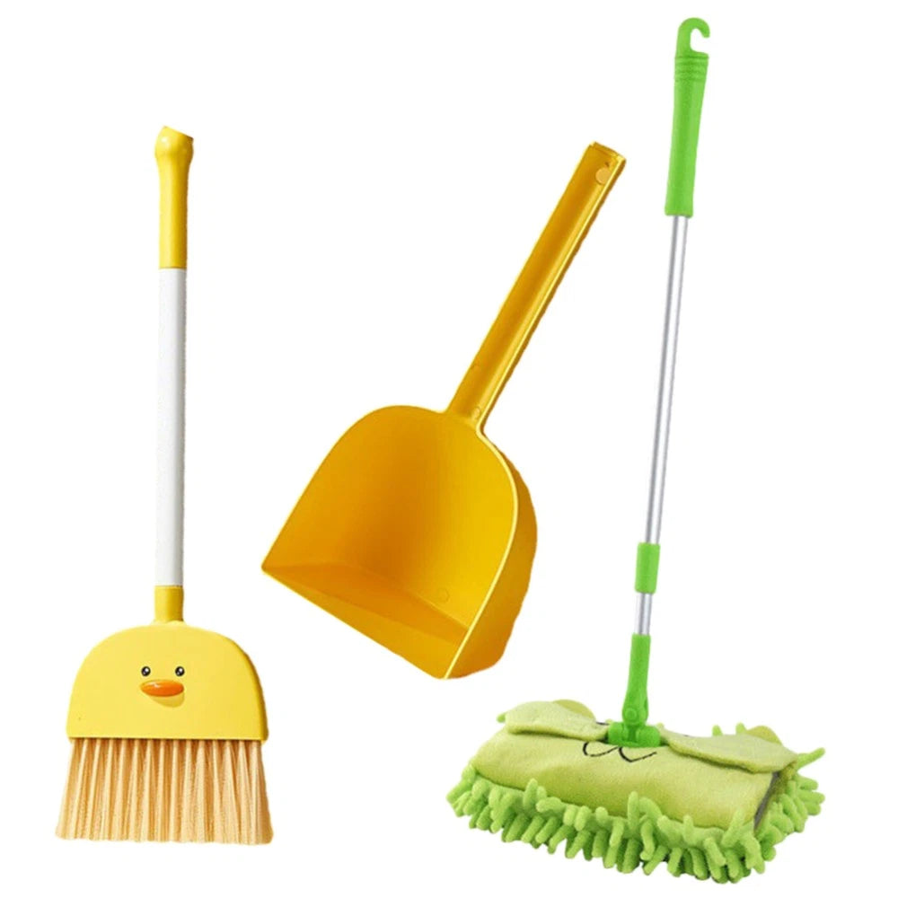 Children Cleaning Sweeping Play Set Kids Mop Broom Dustpan Home Cleaning Supply