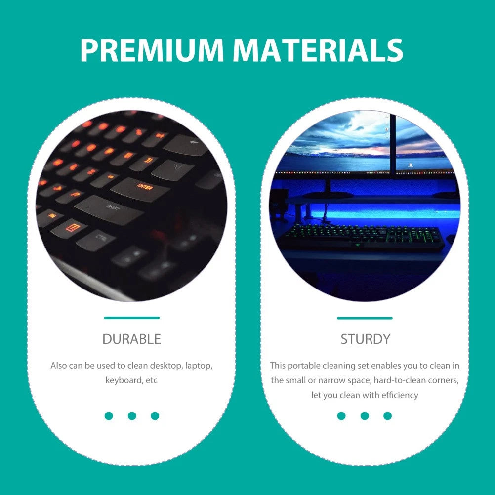 4 Sets Dustpan Brush Keyboard Cleaner Mini Broom Small Household Supplies