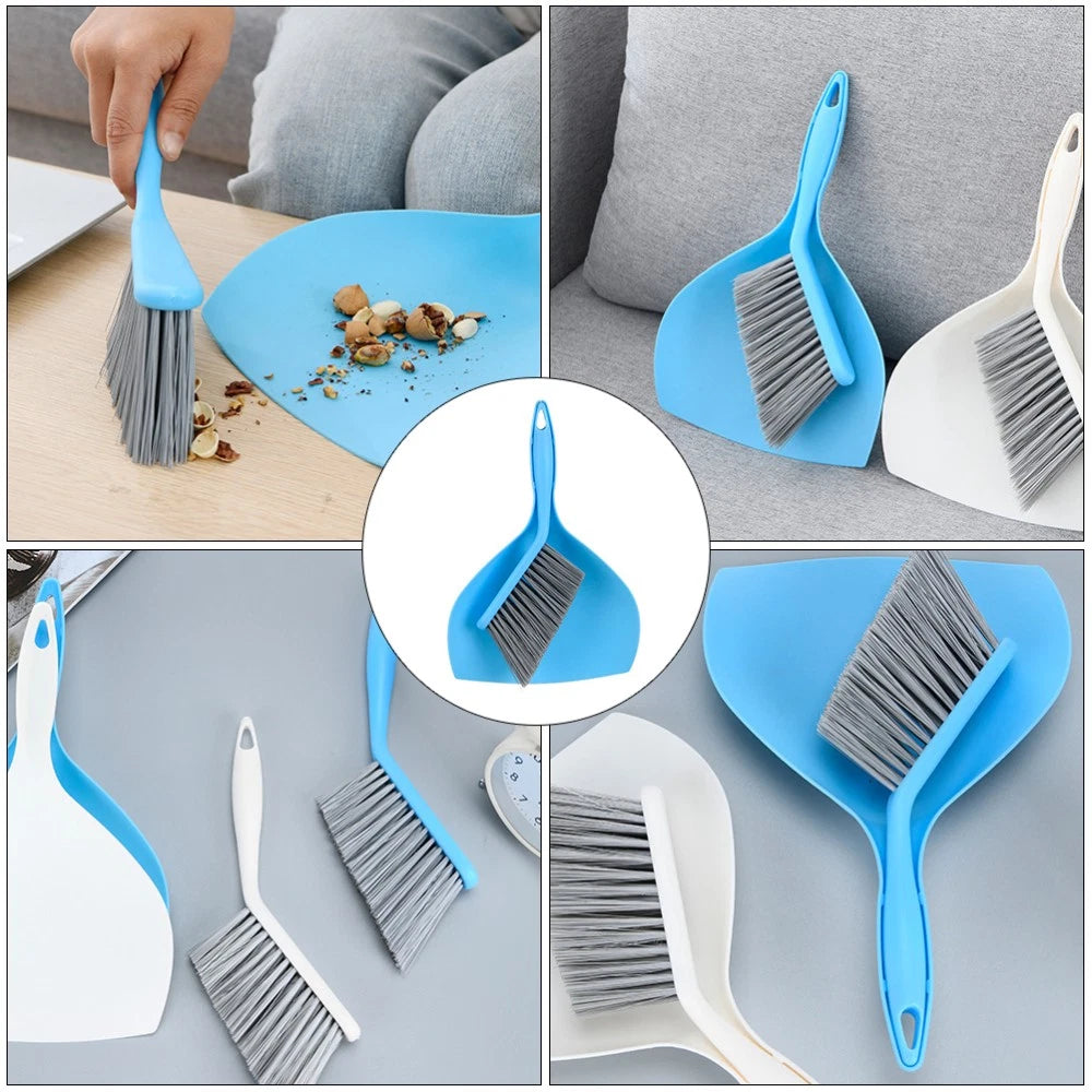 1 Set of Desktop Cleaning Broom Mini Dustpan Household Pet Cleaning Supplies