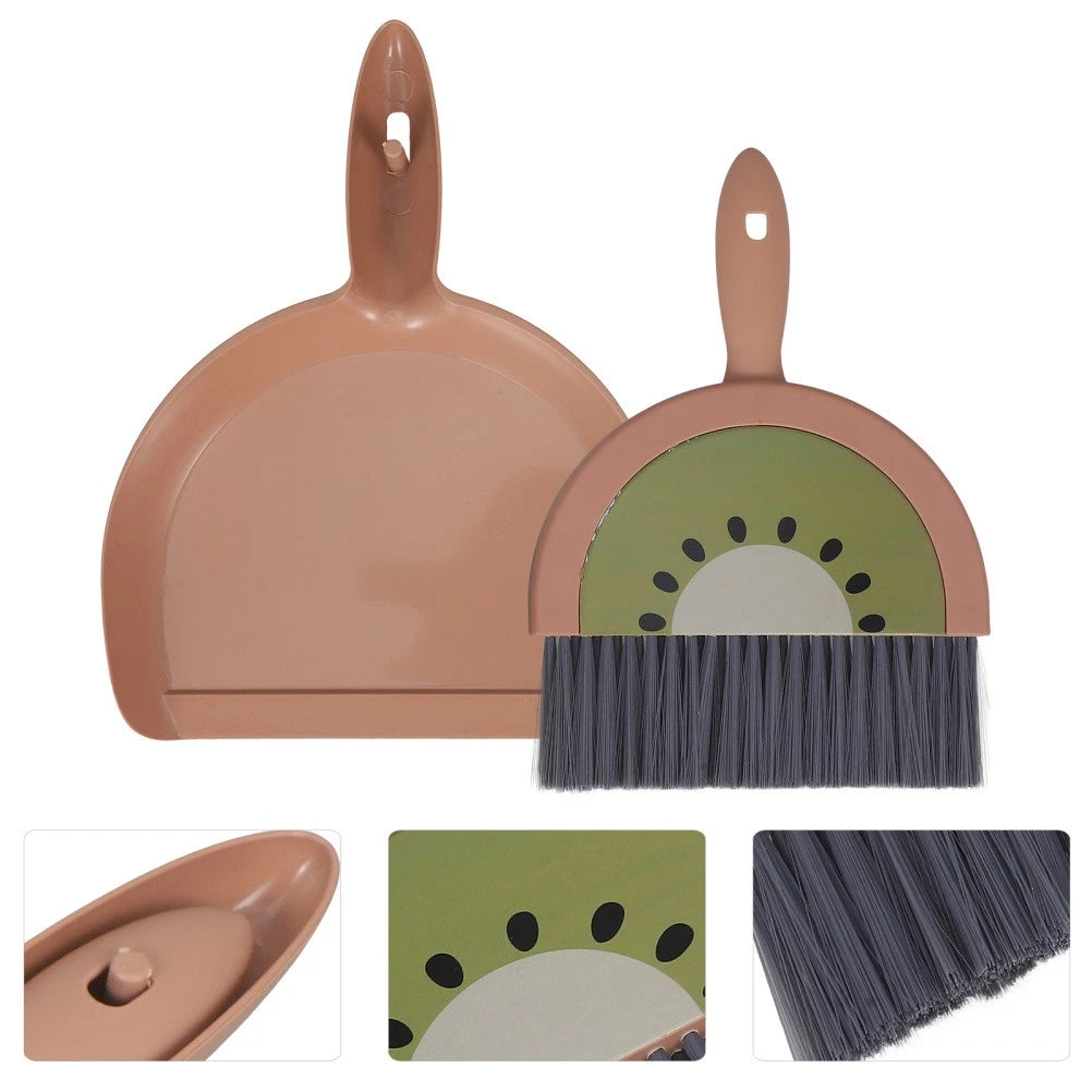 Mini Broom Set Dad Child Brooms for Sweeping Indoor Dustpan Long Handle