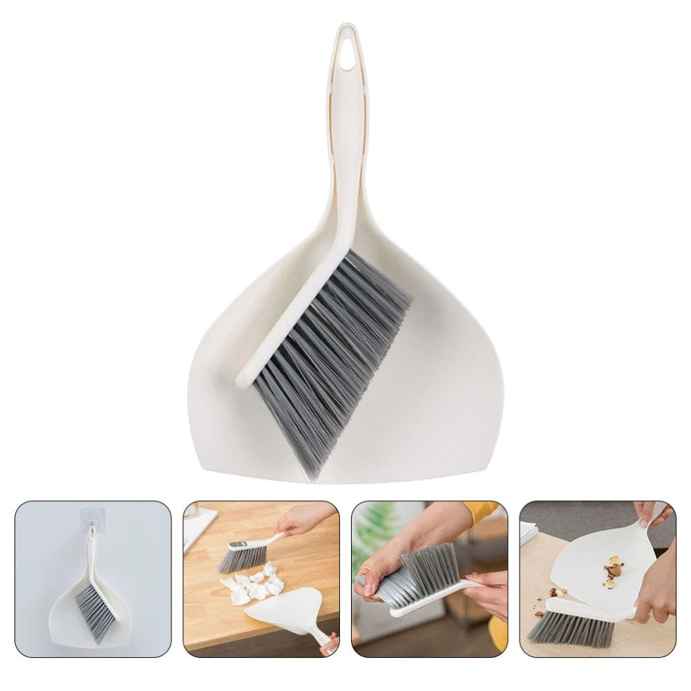 1 Set of Desktop Cleaning Supplies Mini Broom Dustpan Portable Cleaning Tool