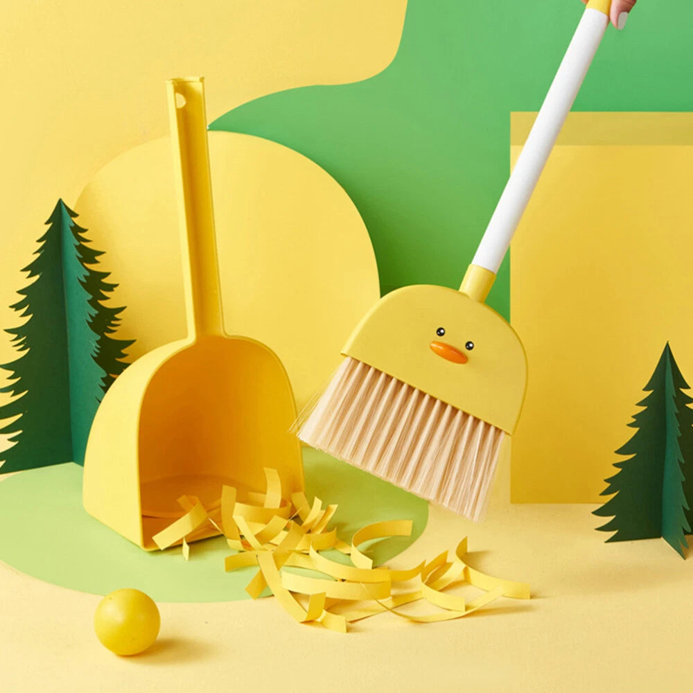Children Cleaning Sweeping Play Set Kids Mop Broom Dustpan Home Cleaning Supply