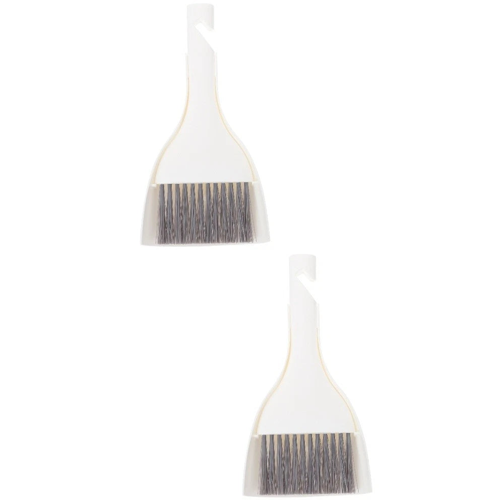 2 Sets Mini Dustpan Broom Desktop Small Cleaner Hand Brush for Cleaning