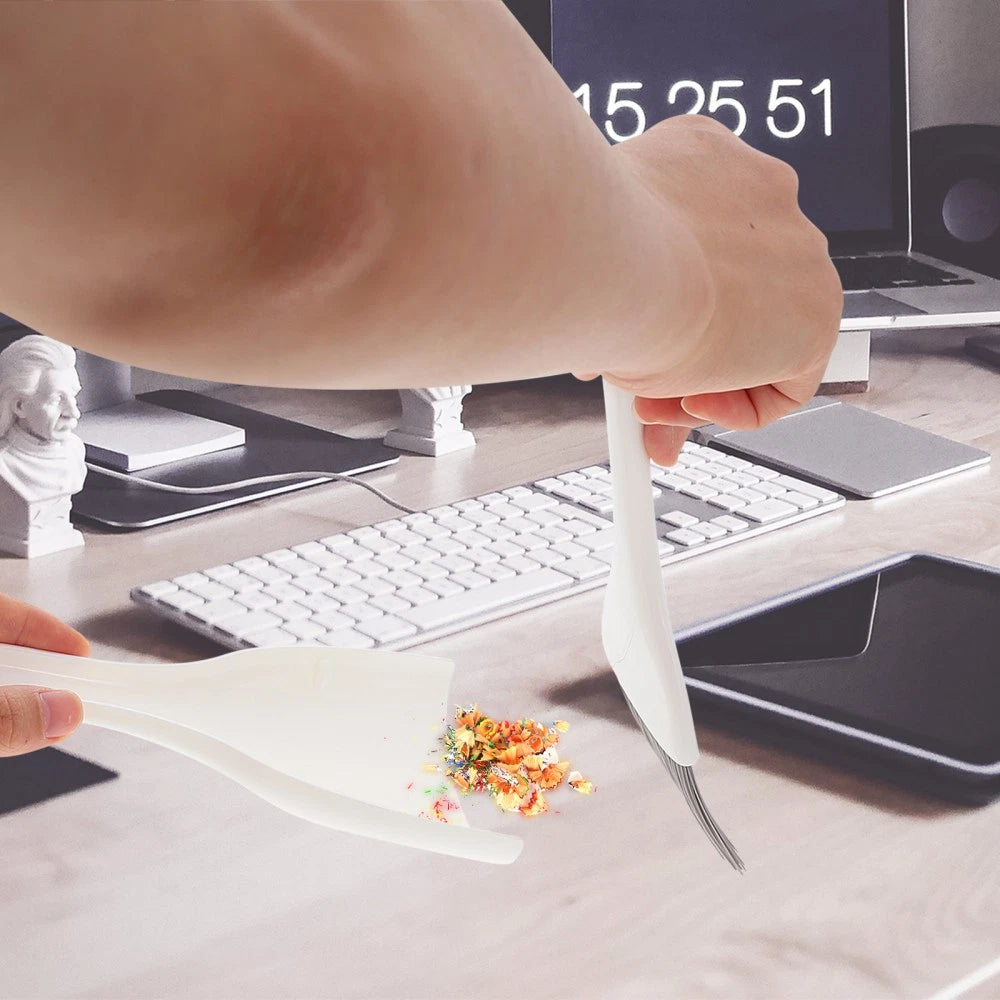 3 Sets Mini Dustpan Broom Desktop Cleaner Small Cleaning Supplies Hand