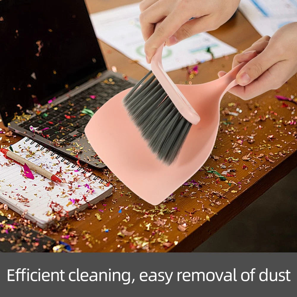 Desktop Cleaning Broom Sweeping Brush and Dustpan Set Table Small