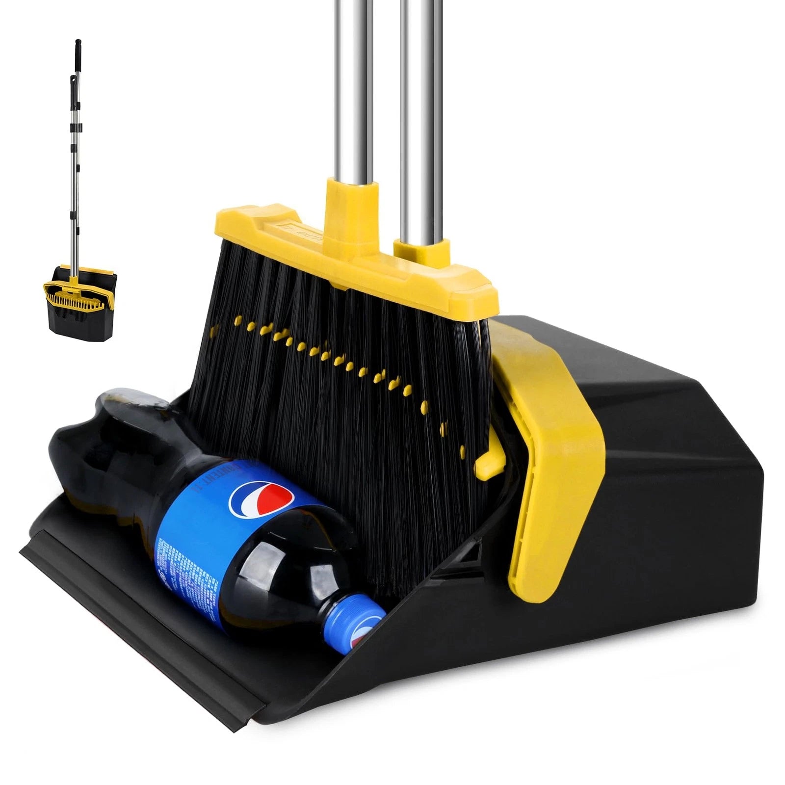 Tiumso Broom with Dustpan Combo Set, Brooms and Dustpans Sets with 51'' Long ...