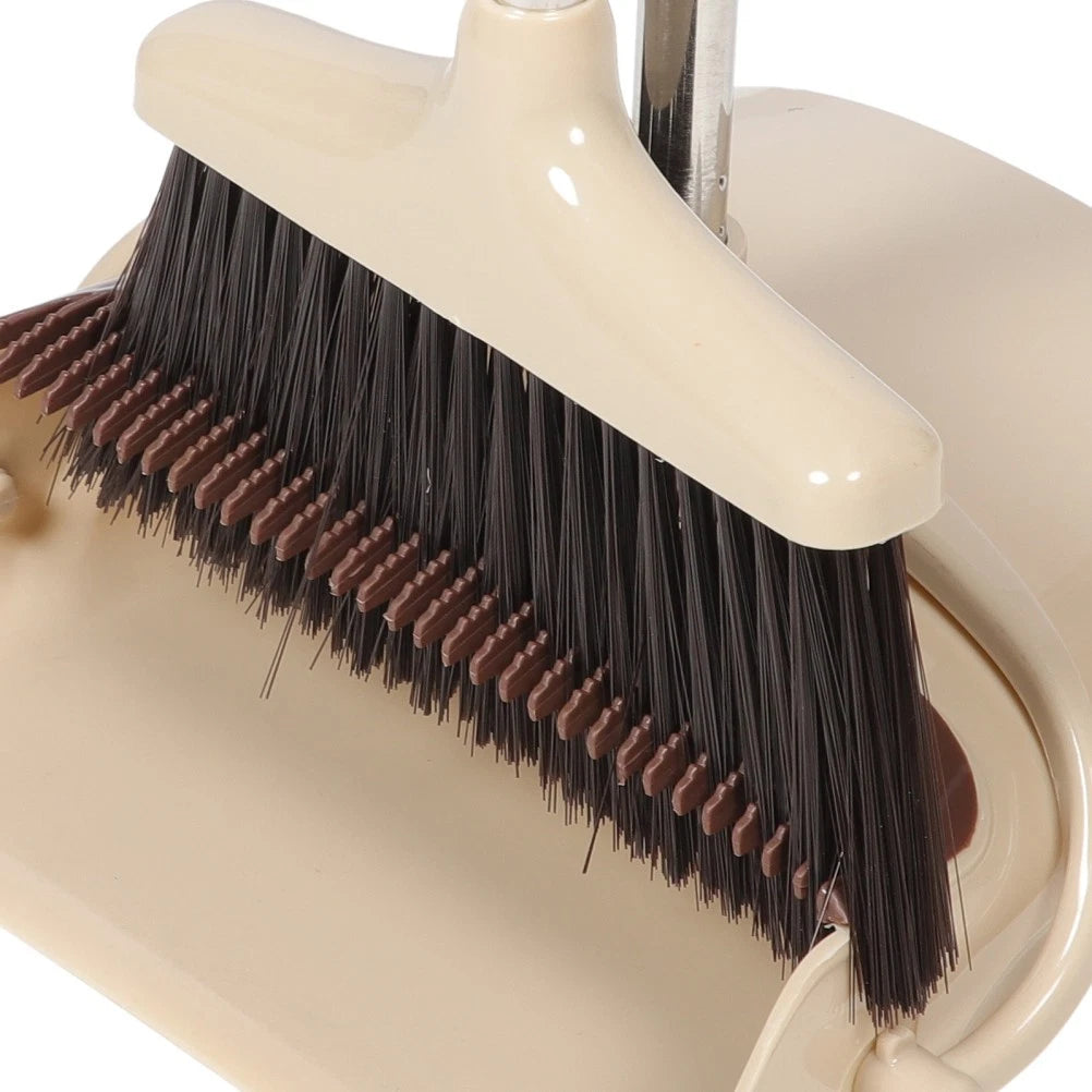 Broom Dustpan Set Washable Duster and Office Plastic Floor Sweeper