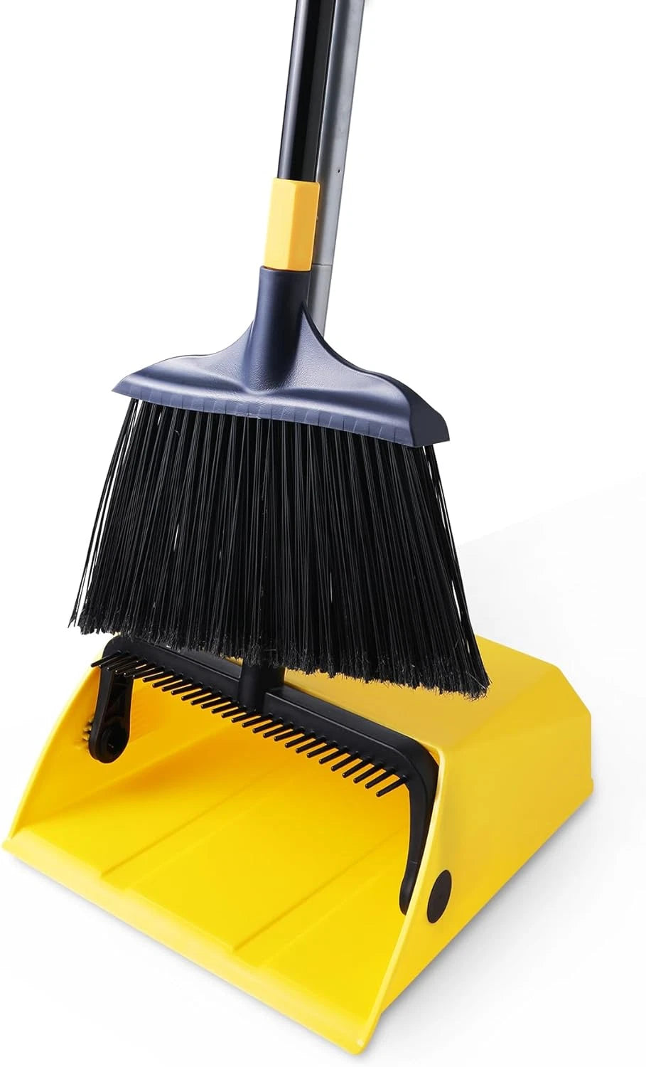 Heavy Duty Broom and Dustpan Set with Comb Commercial Outdoor Indoor for Courtya