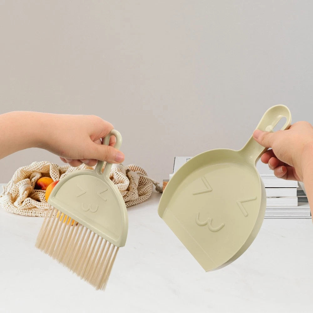 Cleaning Brush Set Child Dust Pan Brushes Broom Desktop Tabletop Dustpan