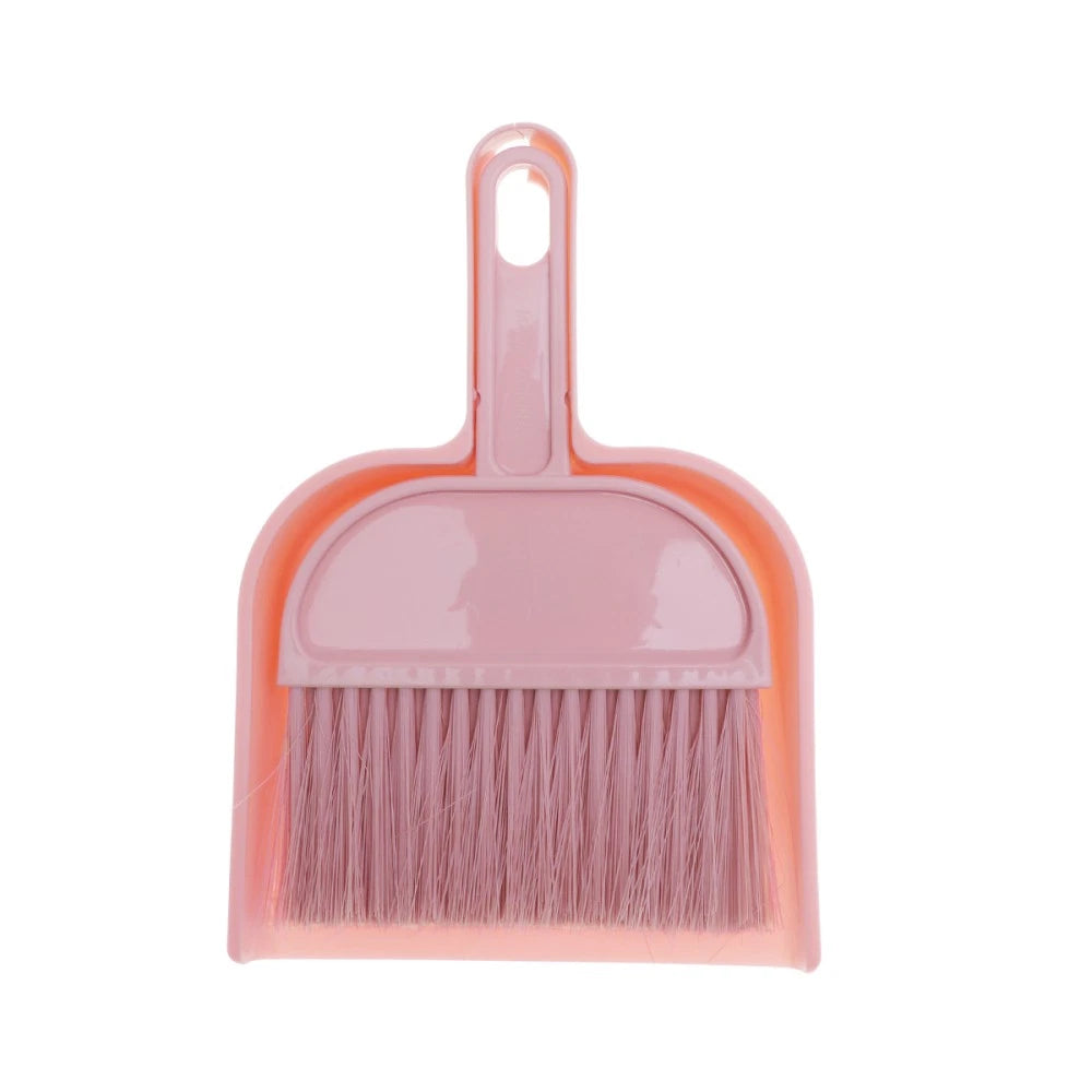 Mini Broom Dustpan Set Desktop and Brush Dusters for Cleaning Wood Handle