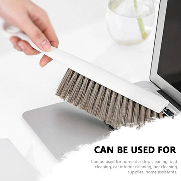 1 Set Desktop Cleaning Broom Mini Dustpan Household Pet Cleaning Supply (White)