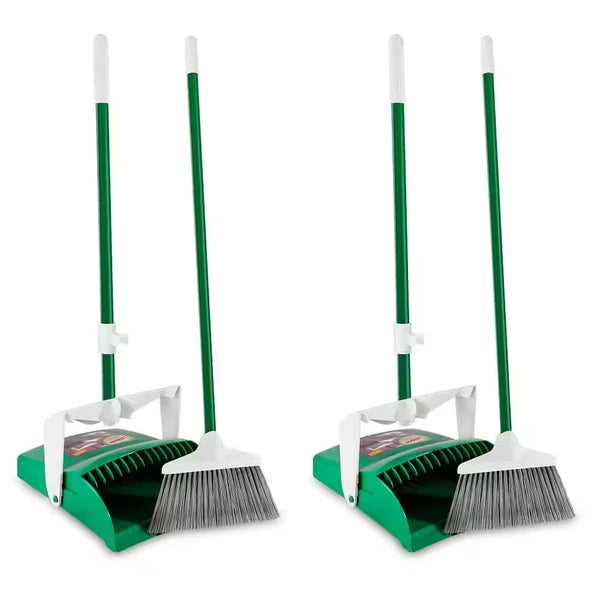 12 In. Lobby Broom and Dust Pan Set (2-Pack)