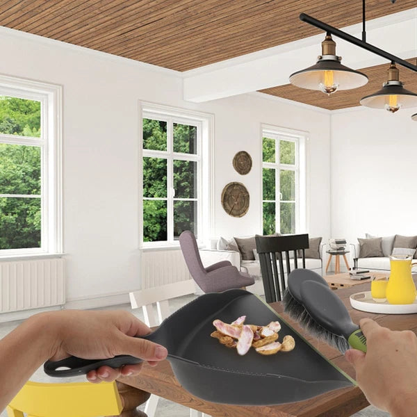 1 Set of Mini Cleaning Broom and Dustpan Household Garbage Cleaning Tool