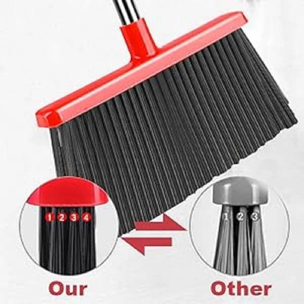 Broom and Dustpan Set, Long Handle Sweep Combo for Home Office Kitchen Lobby ...