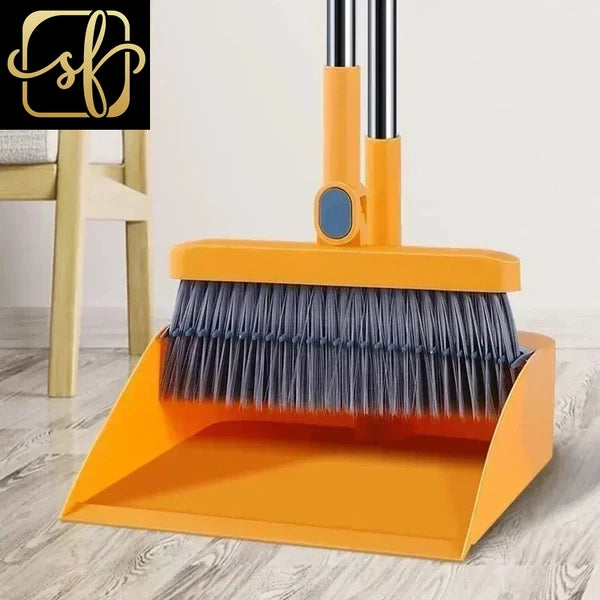 Kitchen Office New Folding Broom Dustpan Set Household Cleaning Tools Non-Stick