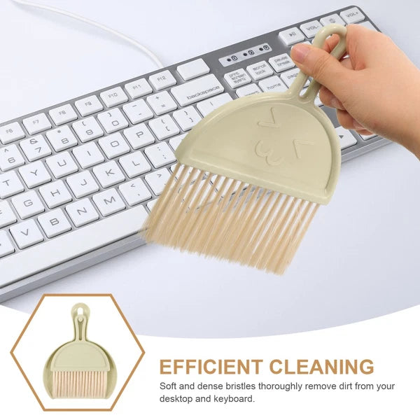 Cleaning Brush Set Desktop Mini Broom Dust Pan and Child Table Hand Dustpan