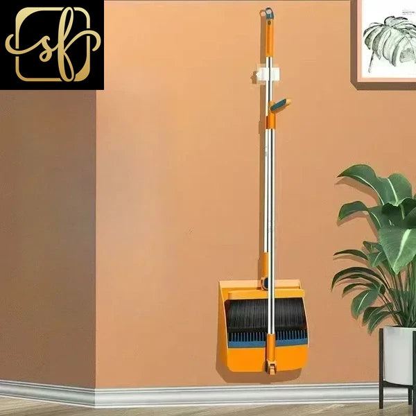 Kitchen Office New Folding Broom Dustpan Set Household Cleaning Tools Non-Stick