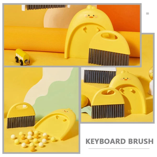 Mini Dustpan Broom Set Toddler Dad Sweeping Countertop Brush and