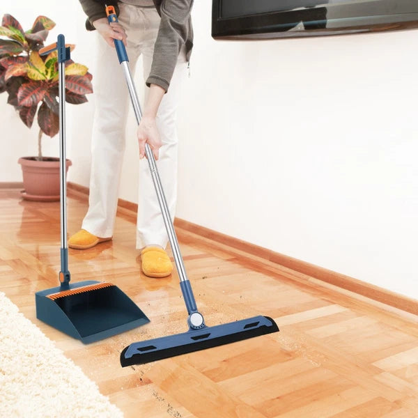 Indoor Cleaning Folding Broom Set Office Dad Dustpan Brooms with Dustpans