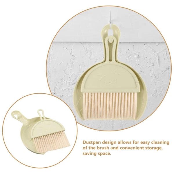 Cleaning Brush Set Worktop Dustpan Brushes Child Desktop Tabletop