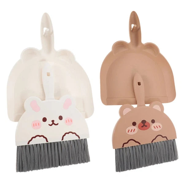 2 Set of Dustpan and Brush Set Small Broom and Dustpan Cleaning Set Portable