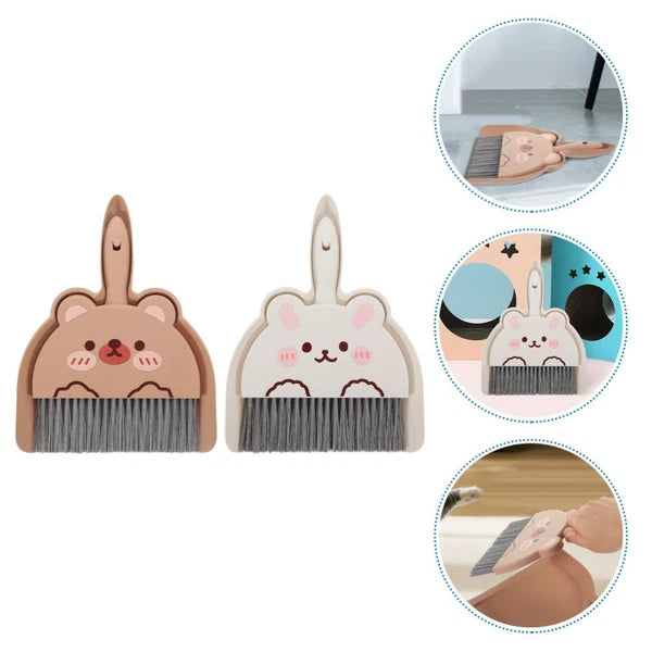 2 Set of Dustpan and Brush Set Small Broom and Dustpan Cleaning Set Portable