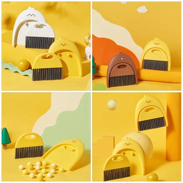Mini Dustpan Broom Set Toddler Dad Sweeping Countertop Brush and