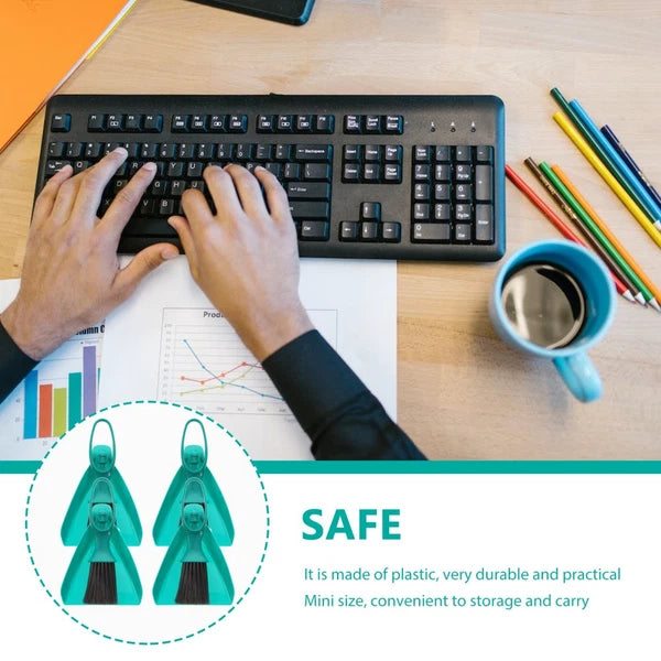 4 Sets Dustpan Brush Keyboard Cleaner Mini Broom Small Household Supplies