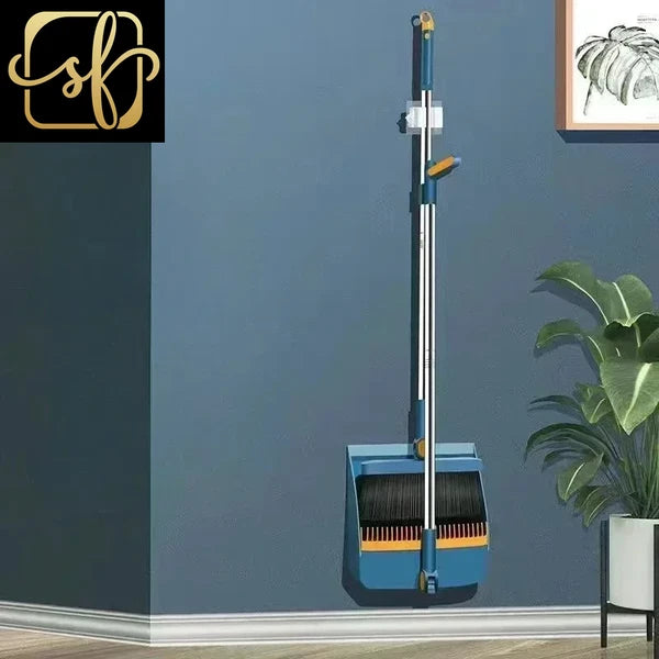 Kitchen Office New Folding Broom Dustpan Set Household Cleaning Tools Non-Stick