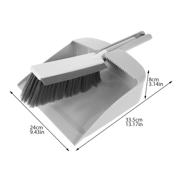 Mini Dustpan Broom Set Desktop and Brush Plastic with Small Hand