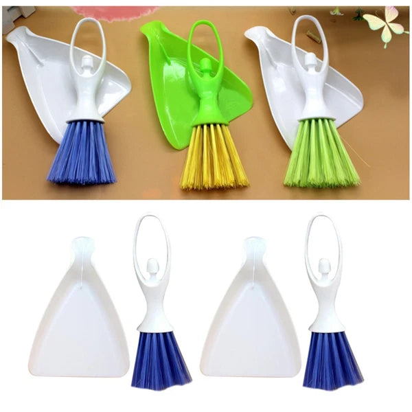 2 Sets Mini Dustpan Broom Cleaner Hamster Cage Animal Waste Cleaning