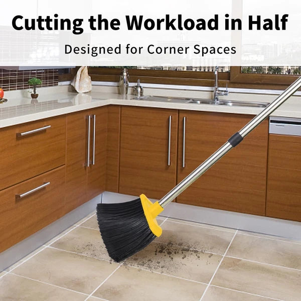 Tiumso Broom with Dustpan Combo Set, Brooms and Dustpans Sets with 51'' Long ...