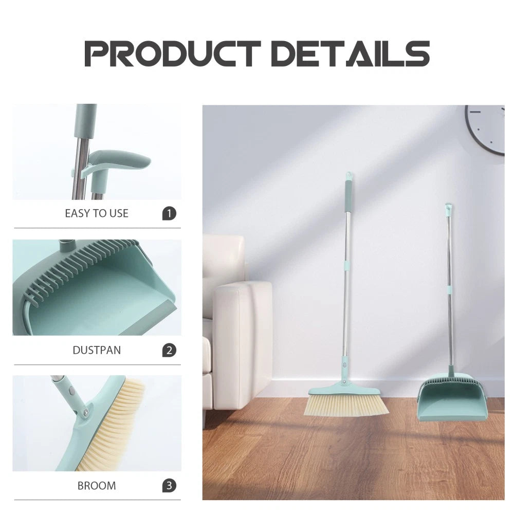 Broom Dustpan Set Dusting Brush and Office Household Cleaning Supplies
