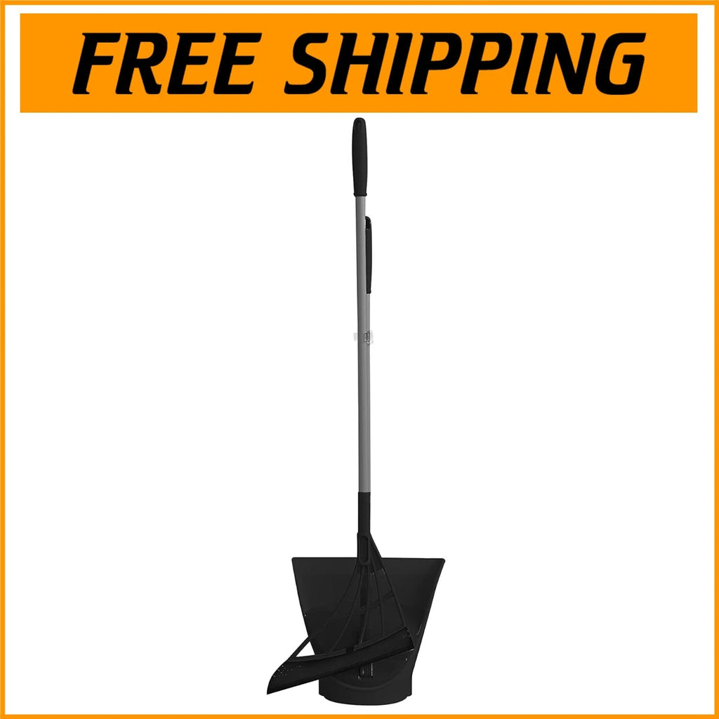 Versatile Silicone Broom and Dustpan Set with One-Click Open for Quick Cleanups