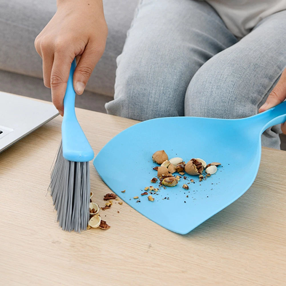 Mini Broom Set Dustpan and Home Cleaning Accessory Garbage Container